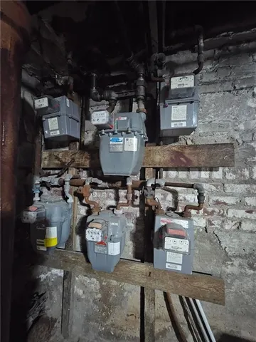 a close view of water heater room