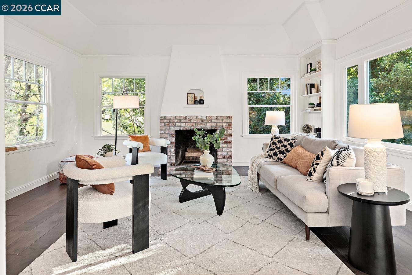 85 Ardmore Road Kensington, CA 94707 - Photo 5 of 45 a living room with furniture fireplace and a large window