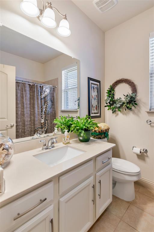 1012 Sweeping Butte Drive Fort Worth, TX 76052 - Photo 18 of 23 a bathroom with a sink a toilet and mirror