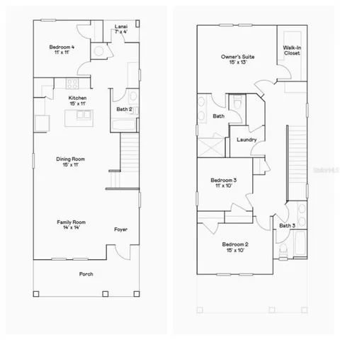 an aerial view of a house with garden space and street view