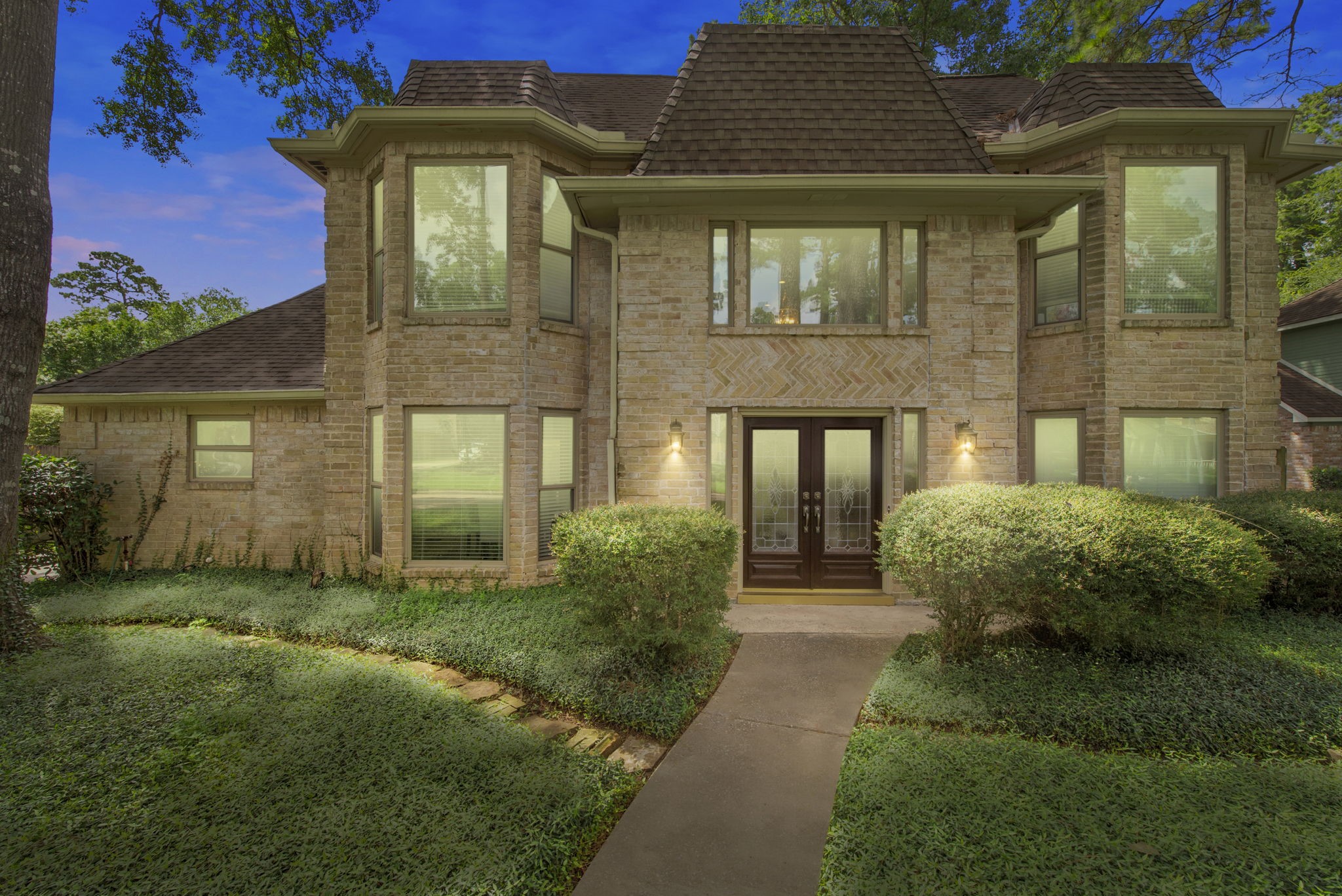 a front view of a house