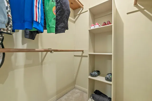 a close view of closet