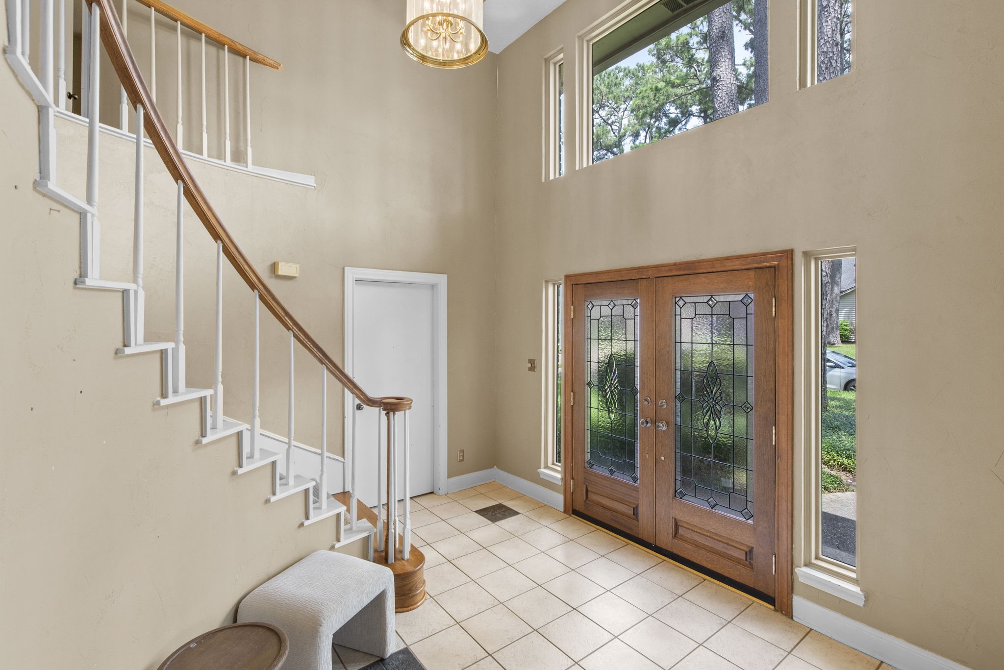 5507 Glenmere Lane Spring, TX 77379 - Photo 8 of 37 a view of entryway and hall with wooden floor