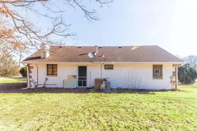 a backyard of a house