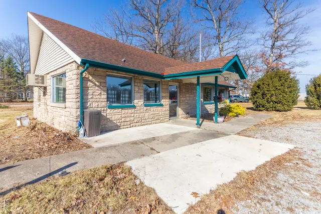 a view of a volley ball court