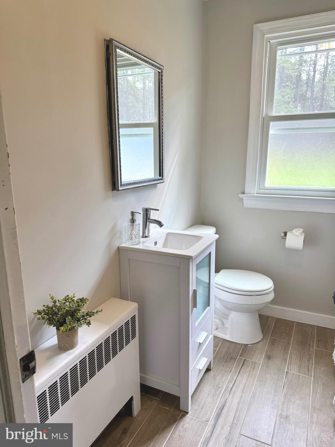 208 Ewingtown Road Church Hill, MD 21623 - Photo 18 of 62 a bathroom with a toilet sink and mirror
