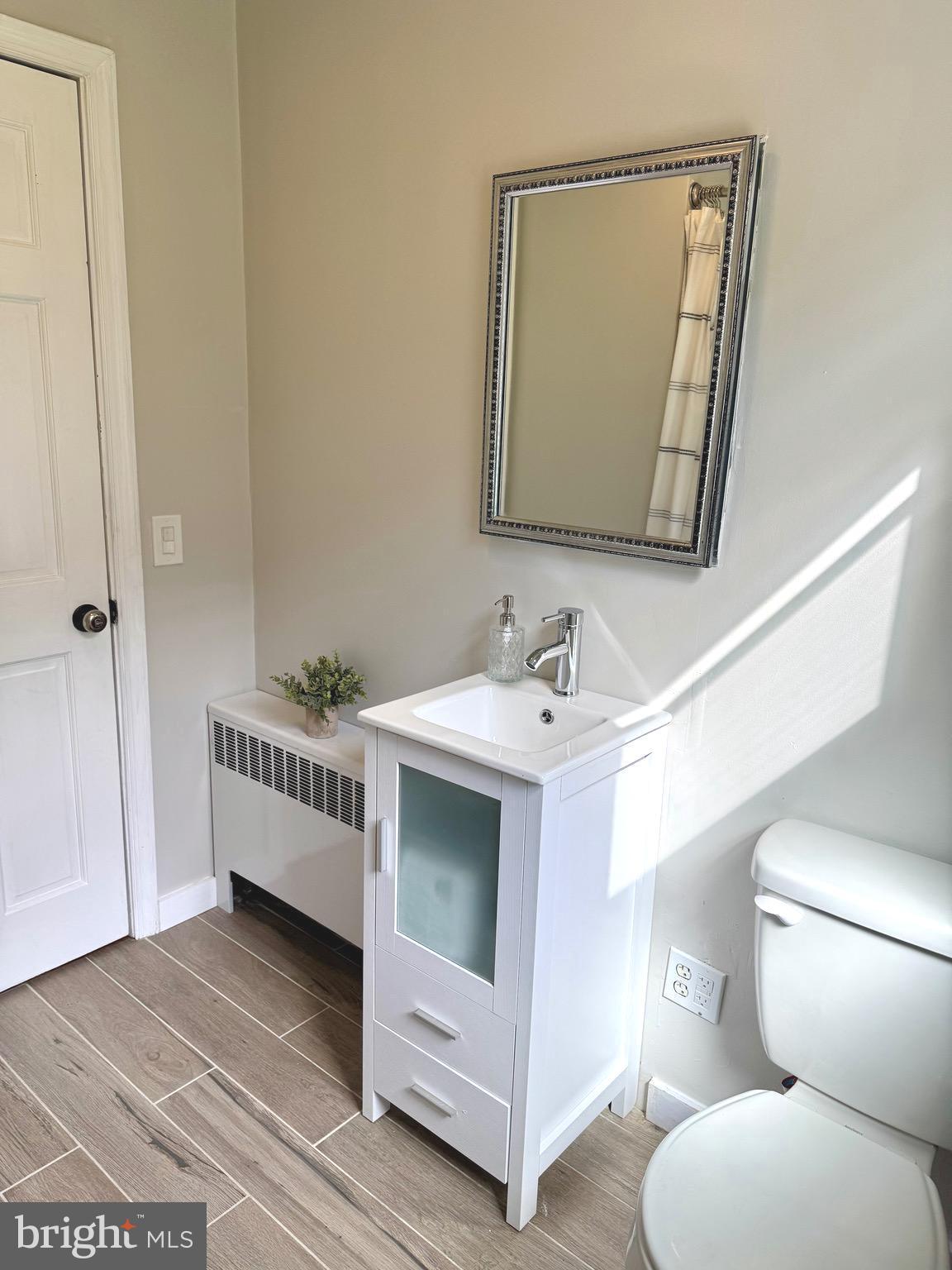 208 Ewingtown Road Church Hill, MD 21623 - Photo 19 of 62 a bathroom with a sink mirror and toilet