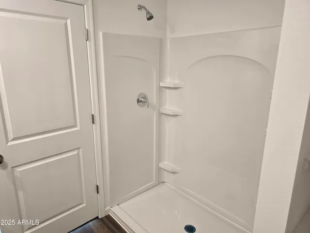 a bathroom with a tub