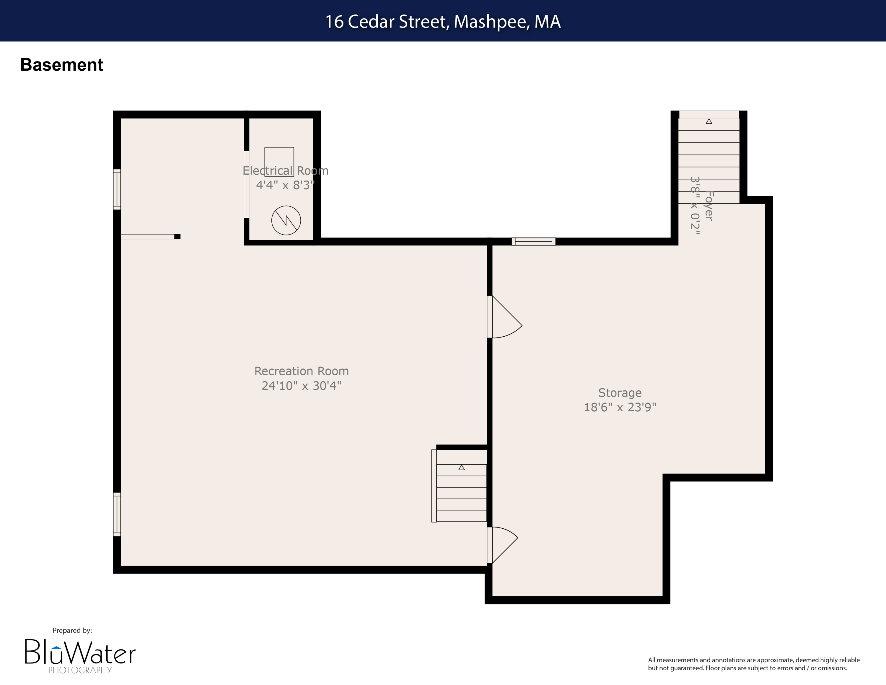 16 Cedar Street Mashpee, MA 02649 - Photo 55 of 55 Lower Level Floor Plan