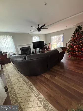 a living room with furniture window and a fireplace