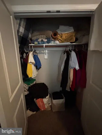a close view of walk in closet