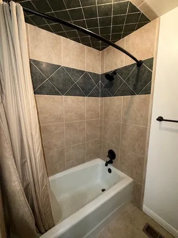 a view of a garden with a potted plant