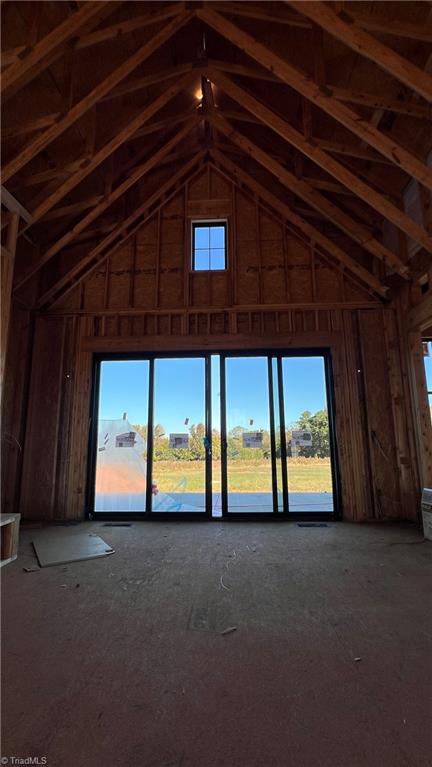 6205 Phillippi Road Julian, NC 27283 - Photo 12 of 33 Open concept living room space with vaulted ceilings