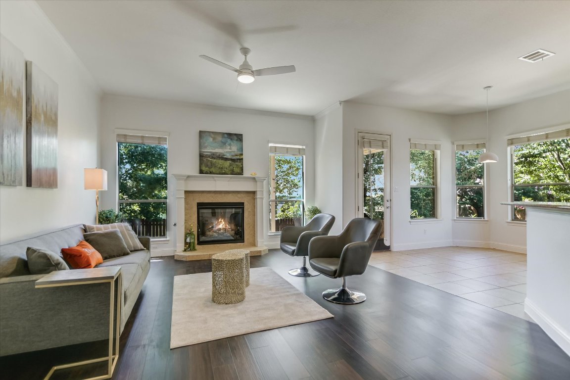 3104 Herradura Drive Cedar Park, TX 78641 - Photo 3 of 20 a living room with furniture and a fireplace
