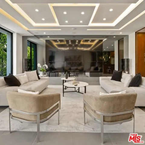 a room with gym equipment and a table