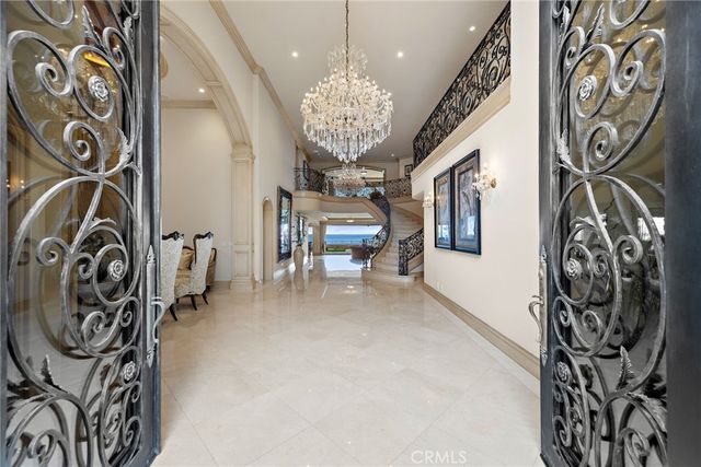 a view of a hallway with entryway