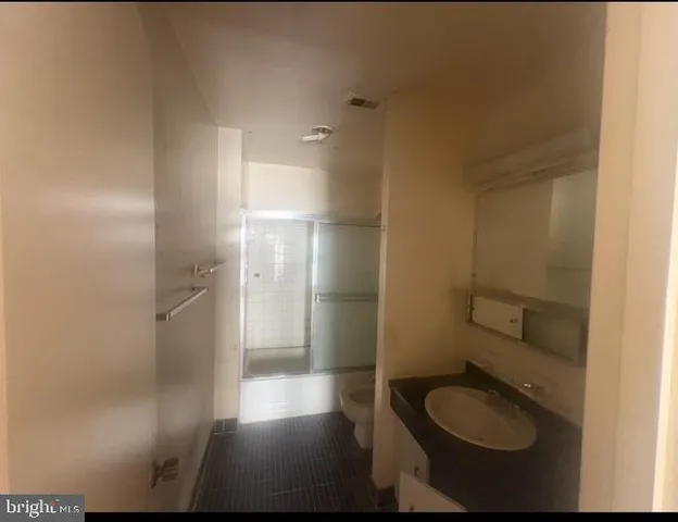 a view of a glass door