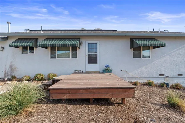 a backyard of a house