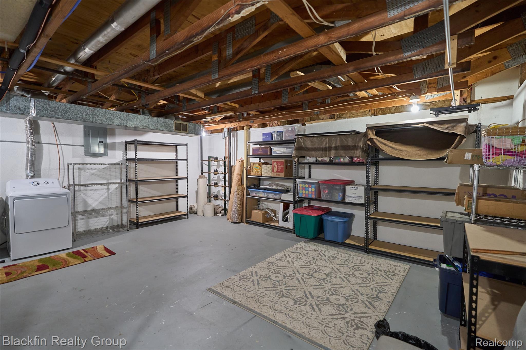 22625 Martin Road St. Clair Shores, MI 48081 - Photo 20 of 23 Unfinished basement featuring washer / clothes dryer and electric panel