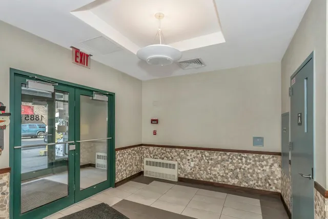 a living room with a couch and a table