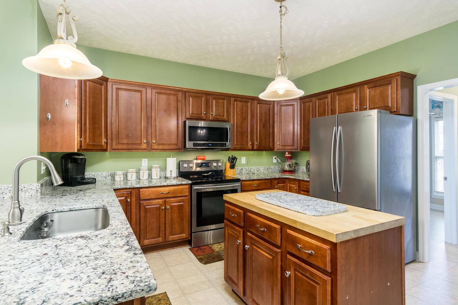 946 South Ridge Trail Clarksville, TN 37043 - Photo 8 of 30 Center island with BUTCHER BLOCK. Ton's of counter space