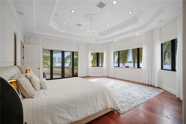 a spacious bedroom with a large bed and a window