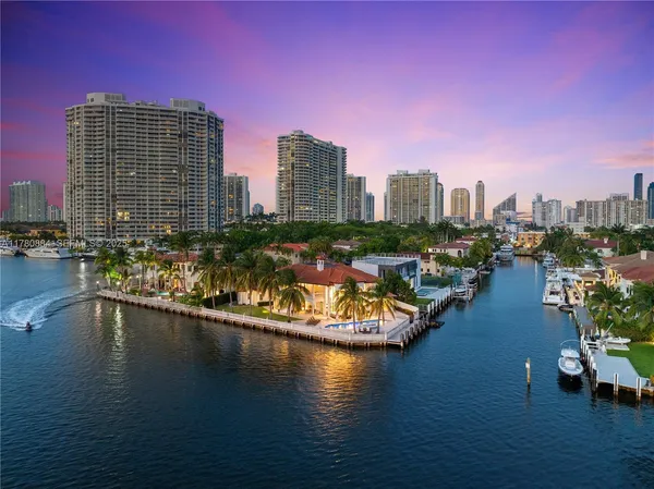 a view of a city with tall buildings