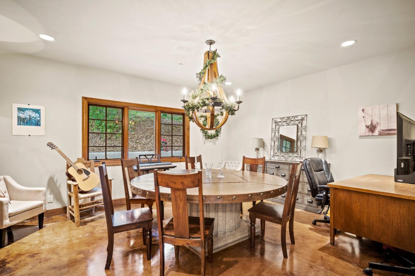 17551 Pond Derosa Lane Prunedale, CA 93907 - Photo 21 of 63 a view of a dining room with furniture window and outside view