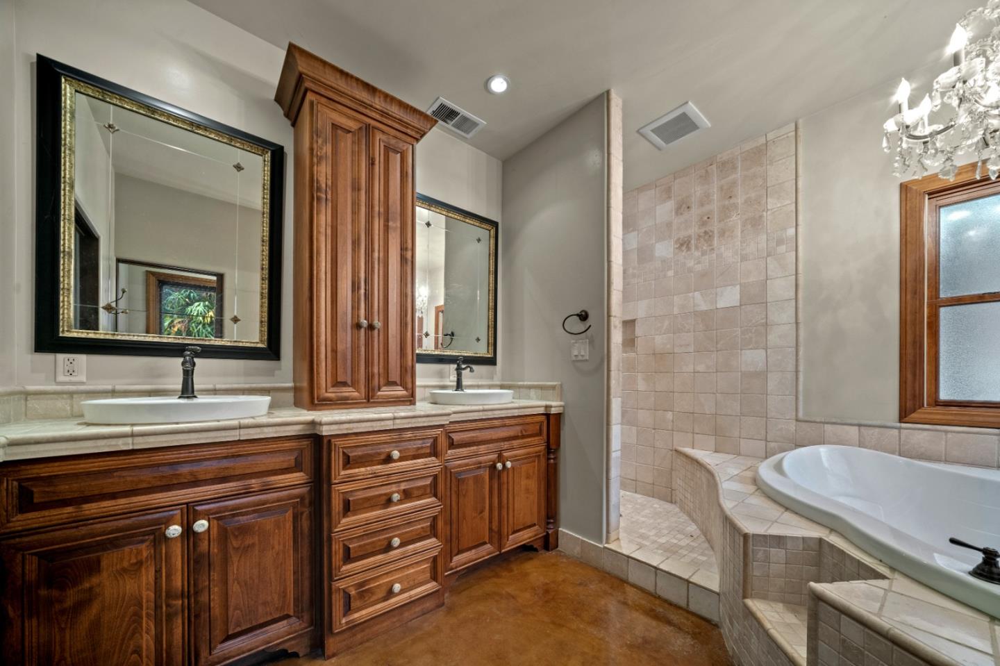 17551 Pond Derosa Lane Prunedale, CA 93907 - Photo 27 of 63 a bathroom with a sink and a mirror