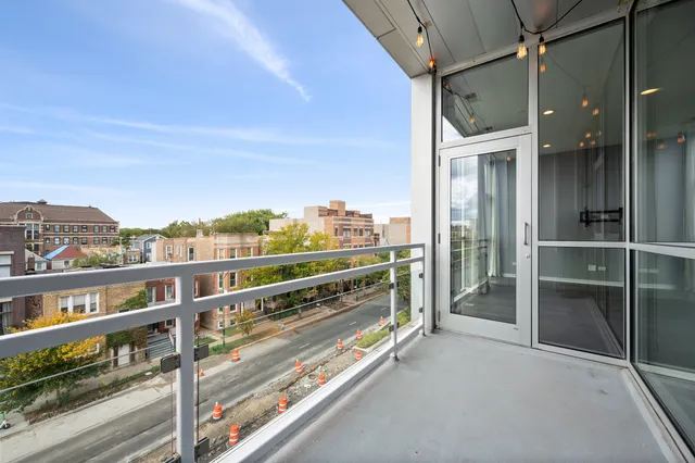a view of balcony with city view