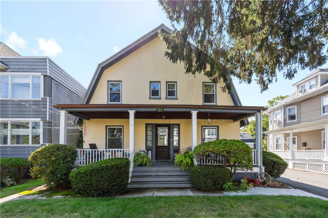 35 Locust Avenue, Unit RIGHT SIDE Rye, NY 10580 - Photo 1 of 1 a front view of a house with garden