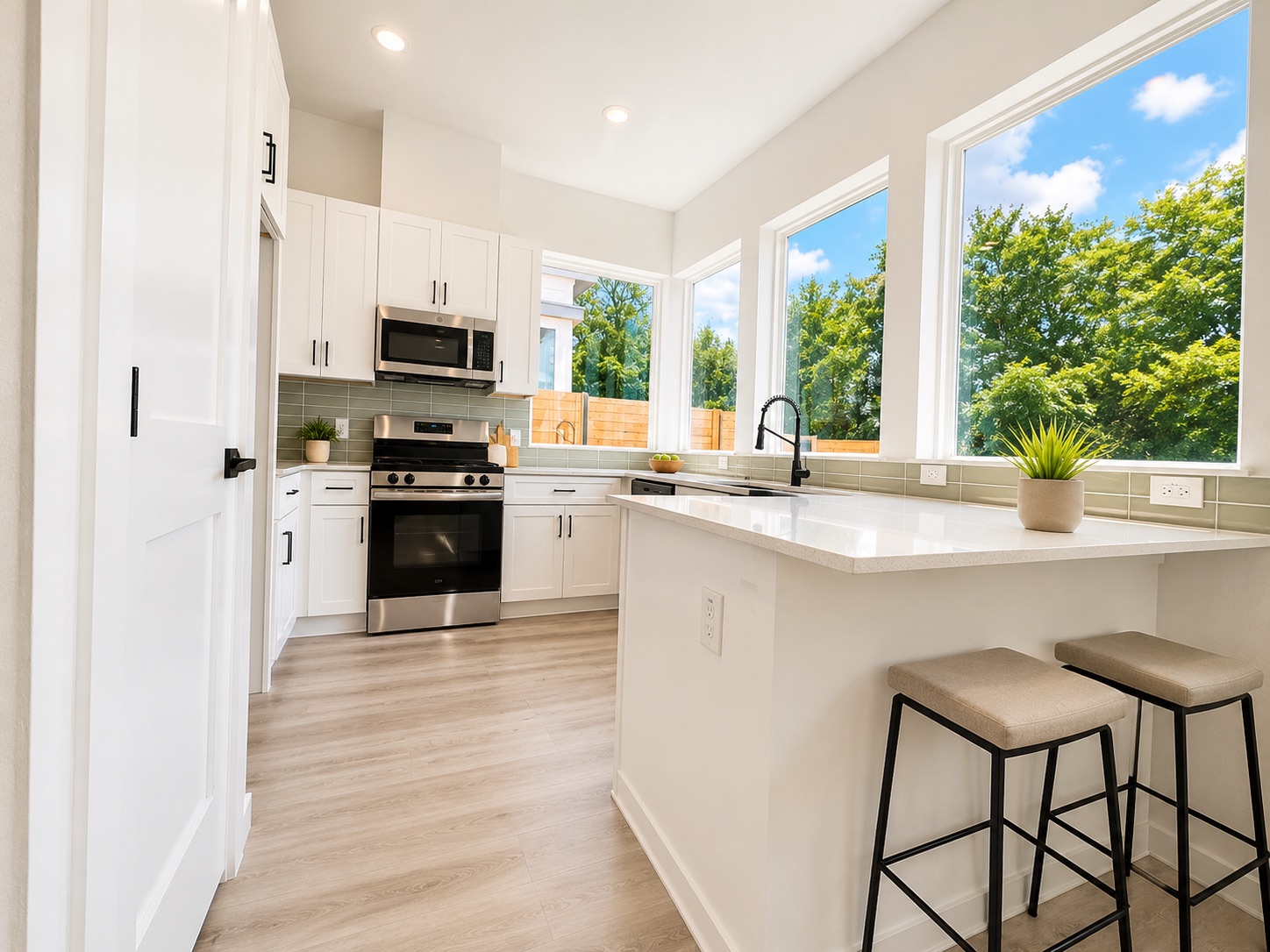 2000 Riverside Farms Road, Unit 6102 Austin, TX 78741 - Photo 4 of 11 A contemporary culinary space with extensive counter space and ample natural light.