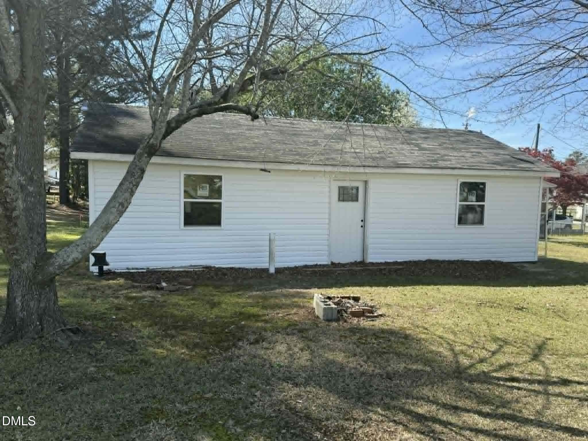 a backyard of a house