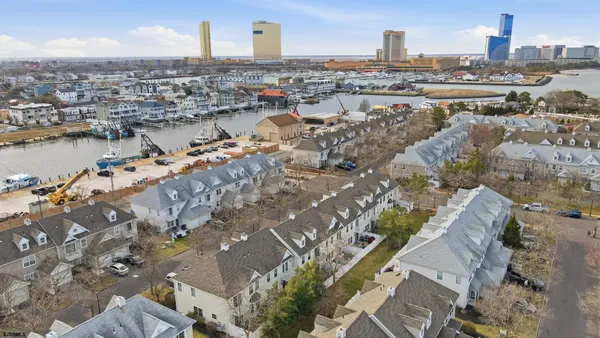 an aerial view of a city with lots of residential buildings