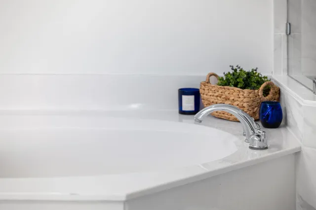 a close view of a sink