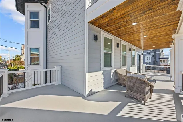 a front view of a building with a street