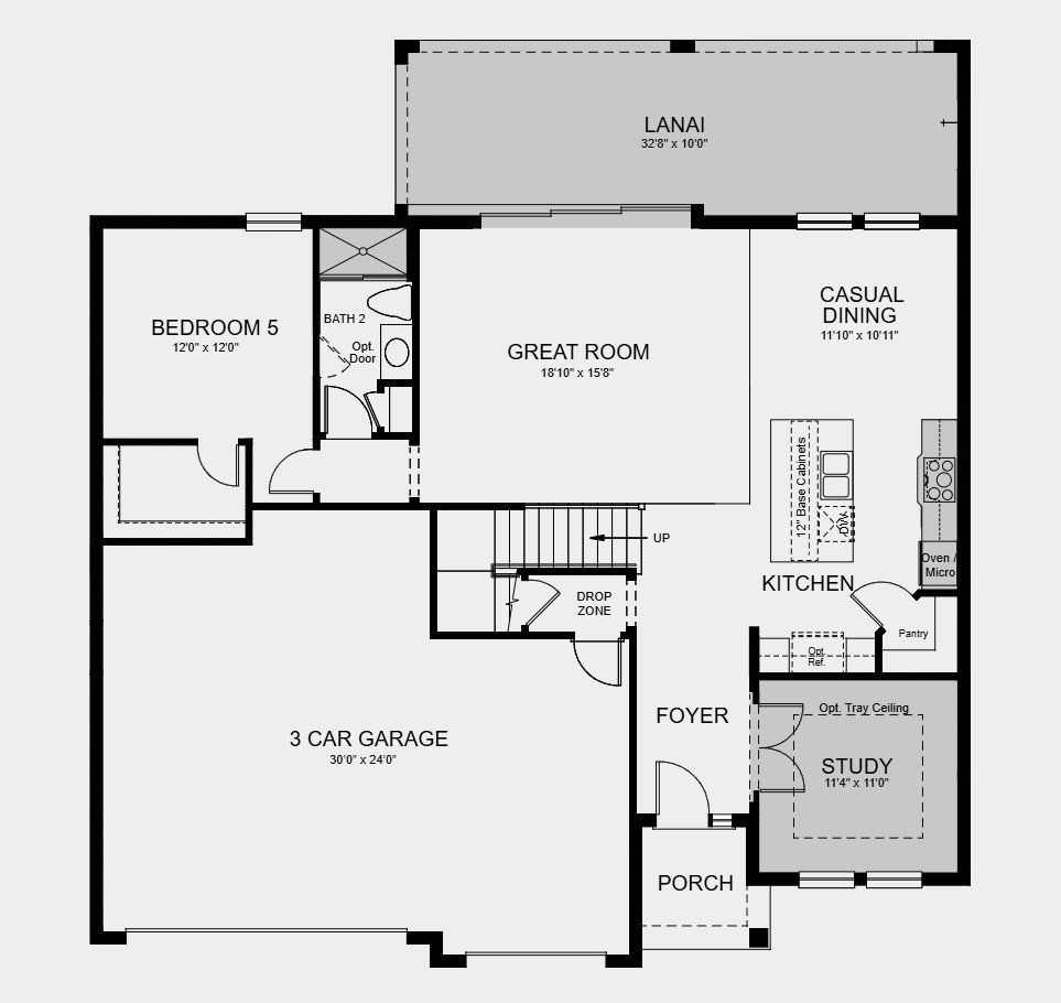 86233 Living Waters Run Yulee, FL 32097 - Photo 2 of 28 Additional Highlights Include: a study in place of a formal dining room, gourmet kitchen, shower in bathroom 2, an extended lanai with an outdoor kitchen rough-in, tankless gas water heater, and a pocket sliding glass door out to the extended lanai.
