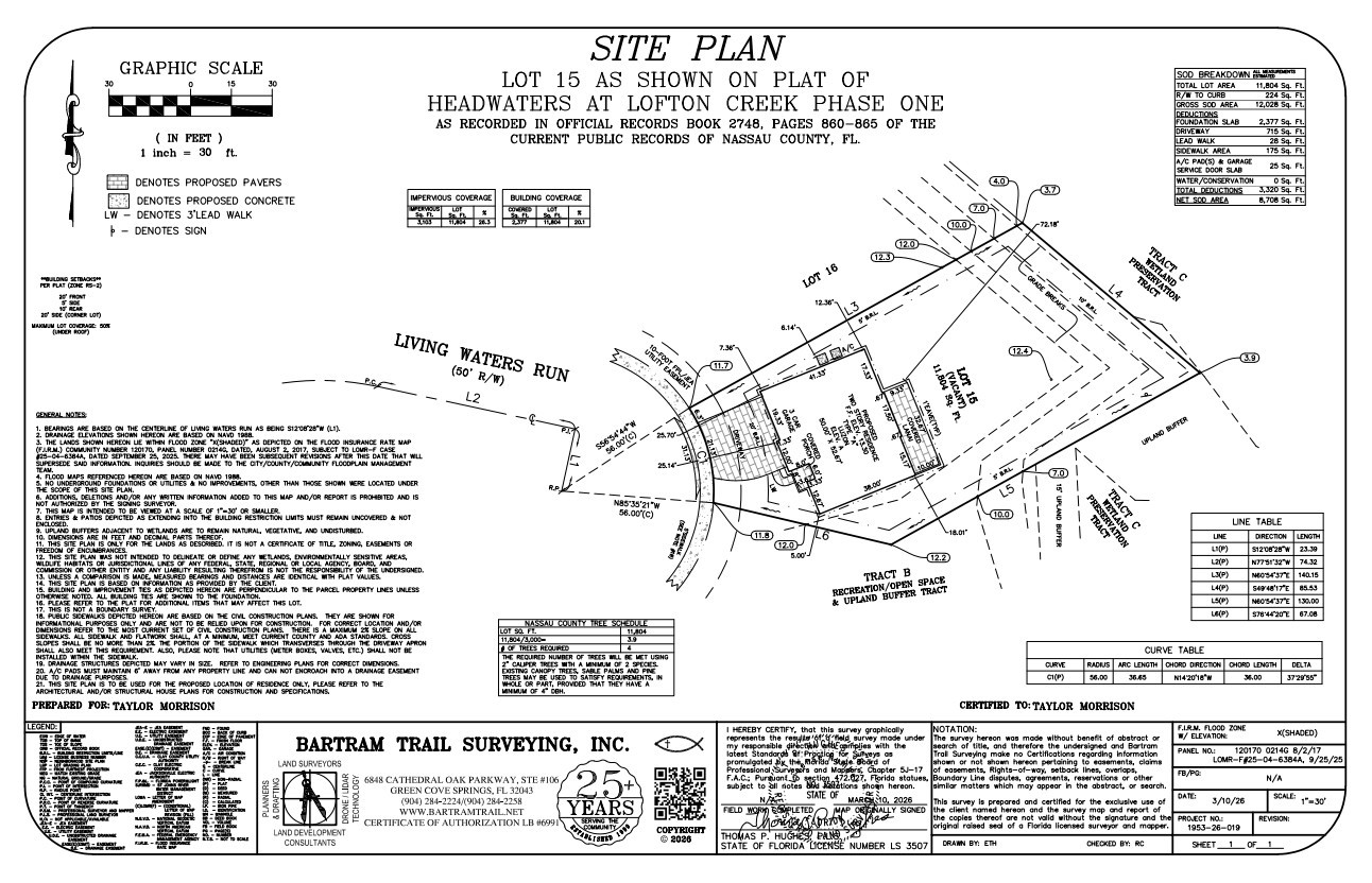 86233 Living Waters Run Yulee, FL 32097 - Photo 6 of 28 86233 Living Waters Run Preliminary Plot Plan