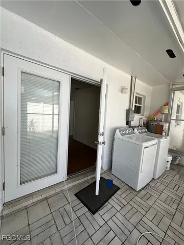 a room with a couch and a potted plant