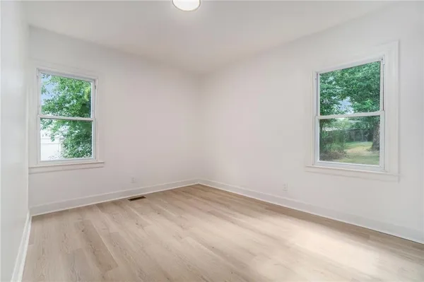 an empty room with a window