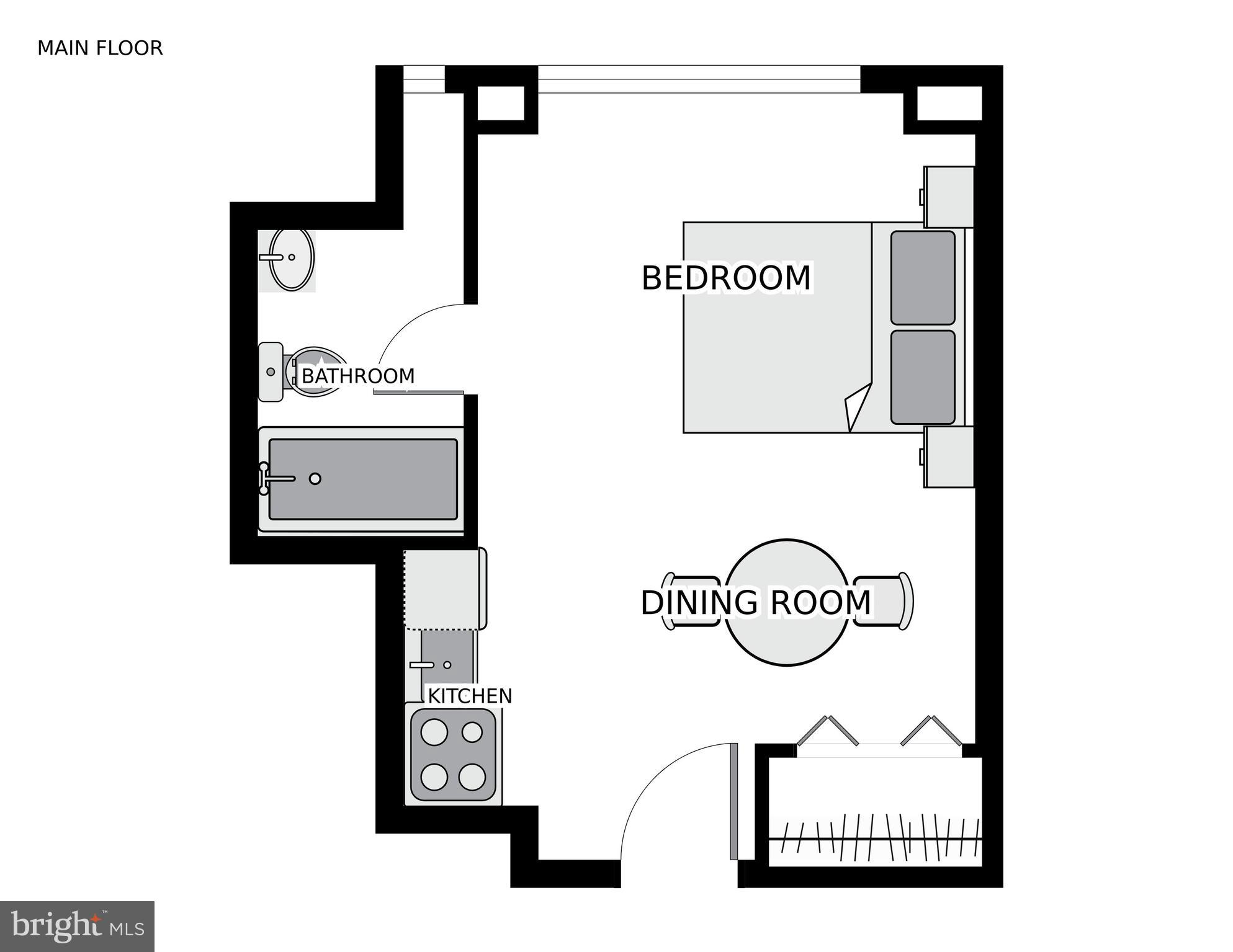 1701 16th Street Northwest, Unit 418 Washington, DC 20009 - Photo 28 of 28 Floor plan