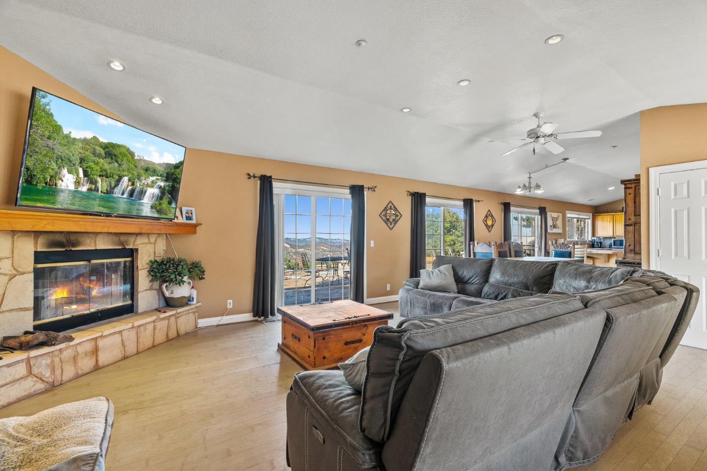 350 San Benancio Road Salinas, CA 93908 - Photo 18 of 68 a living room with fireplace furniture and a flat screen tv