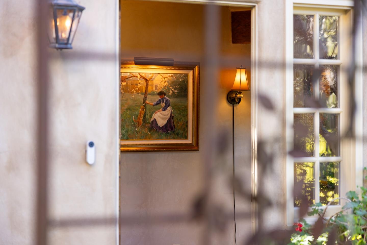 3 Santa Fe Street Carmel, CA 93923 - Photo 6 of 72 a bathroom with a painting on the wall and glass window