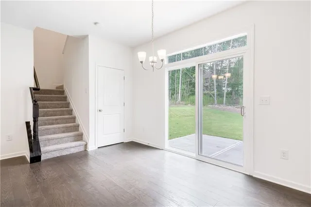 a view of entryway with stairs