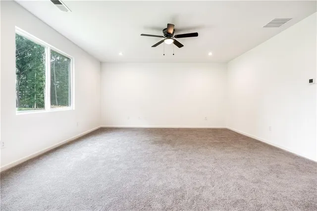 an empty room with a window