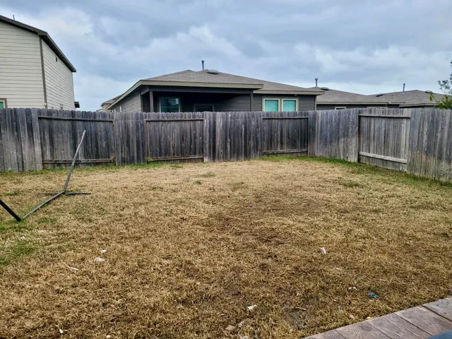 a backyard of a house