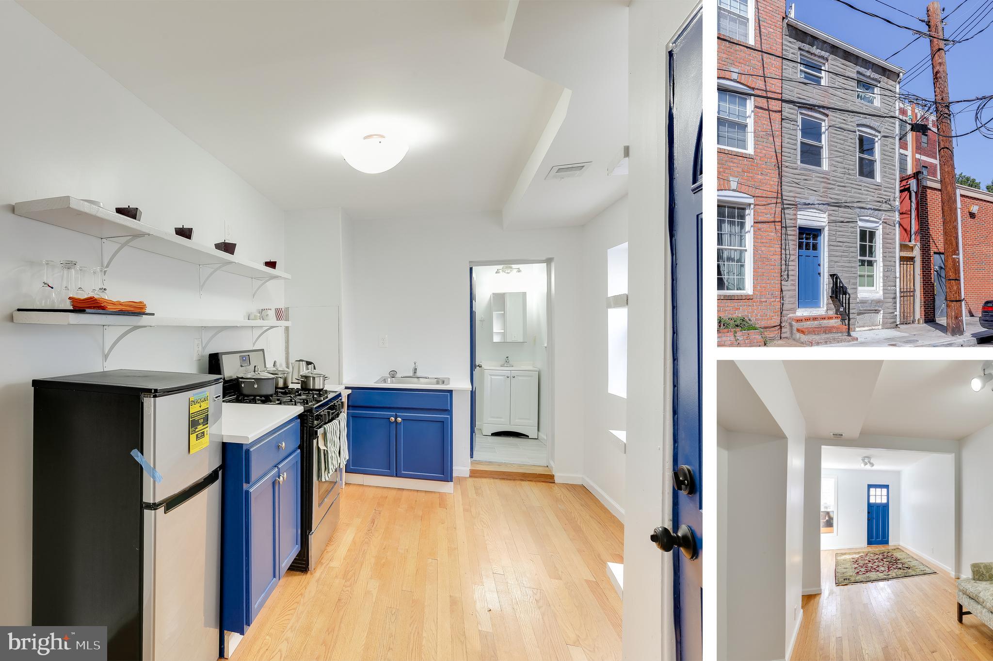 202 South Regester Street Baltimore, MD 21231 - Photo 1 of 15 a kitchen with a refrigerator and a sink