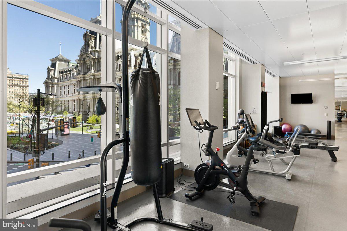 1414 South Penn Square, Unit 26CDE Philadelphia, PA 19102 - Photo 44 of 53 a view of a room with gym equipment