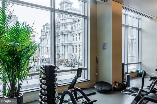 a view of a livingroom with furniture and a potted plant