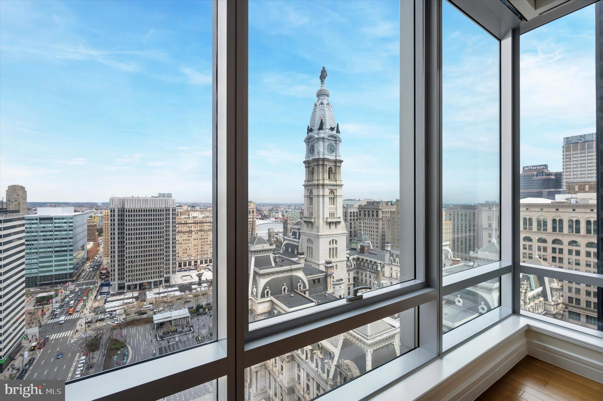 1414 South Penn Square, Unit 26CDE Philadelphia, PA 19102 - Photo 8 of 53 a view of a city from a balcony